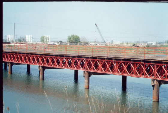 Steel prefabricated Bailey Bridge featuring quick assembly with simple tools and manpower suitable for temporary and permanent