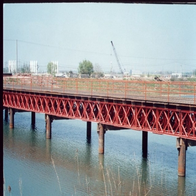 Tracked Load 50t Steel Girder Bridges / Compact Panel Modular Steel Bridge
